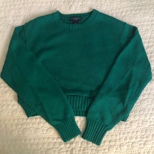 Green knit UO sweater